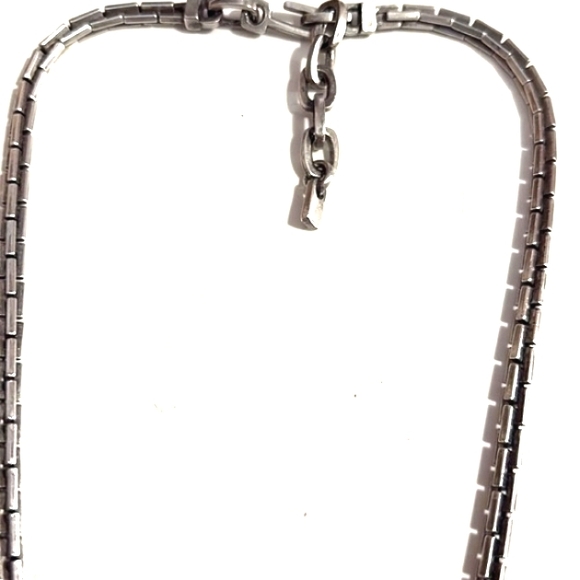 VINTAGE KC DESIGNS SILVER-TONE MOTHER OF PEARL PENDANT 17" NECKLACE - Picture 3 of 11